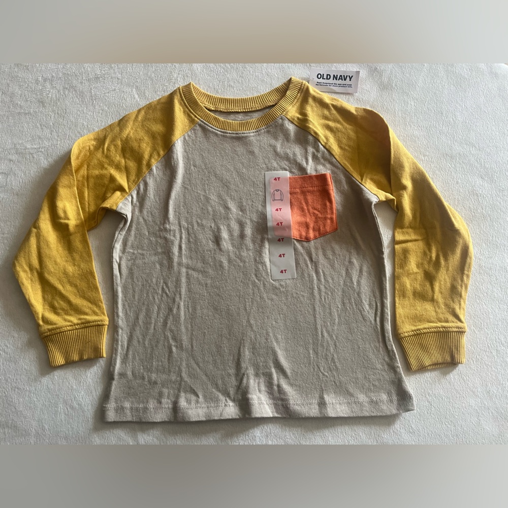 Old Navy Kids Long Sleeve Shirt - Yellow and Orange size 4T